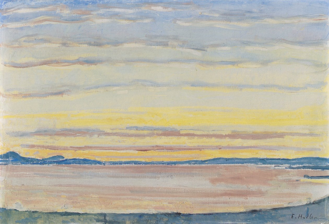 Sonnenuntergang am Genfersee av Ferdinand Hodler