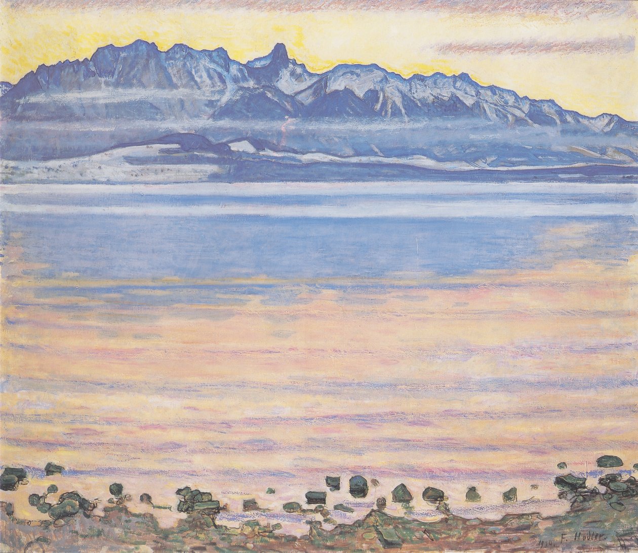 Thunersee mit Stockhornkette av Ferdinand Hodler