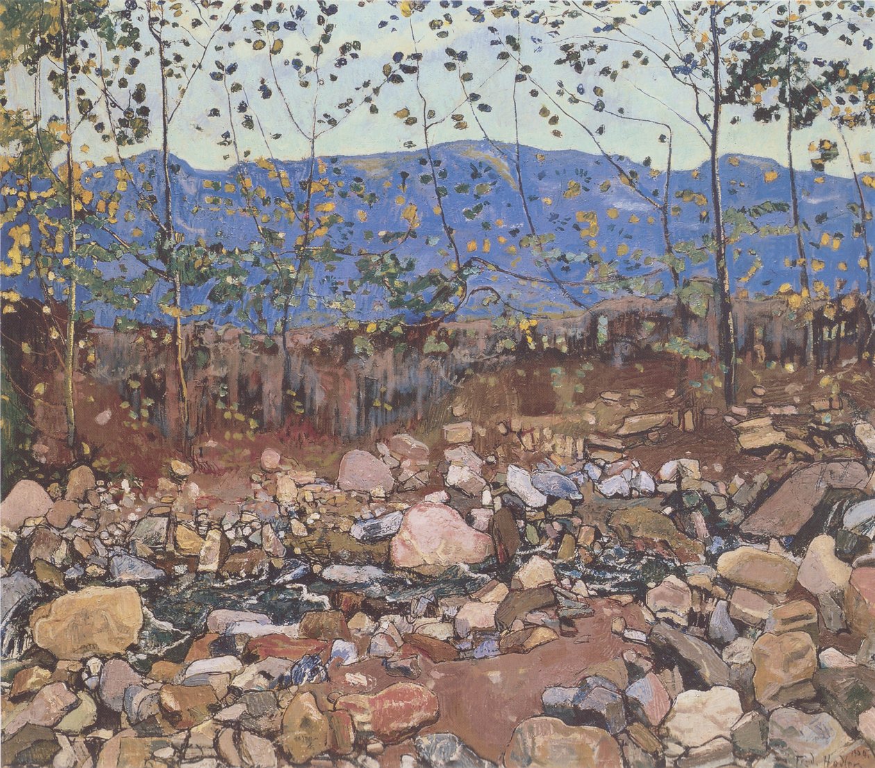Waldbach bei Leissigen av Ferdinand Hodler