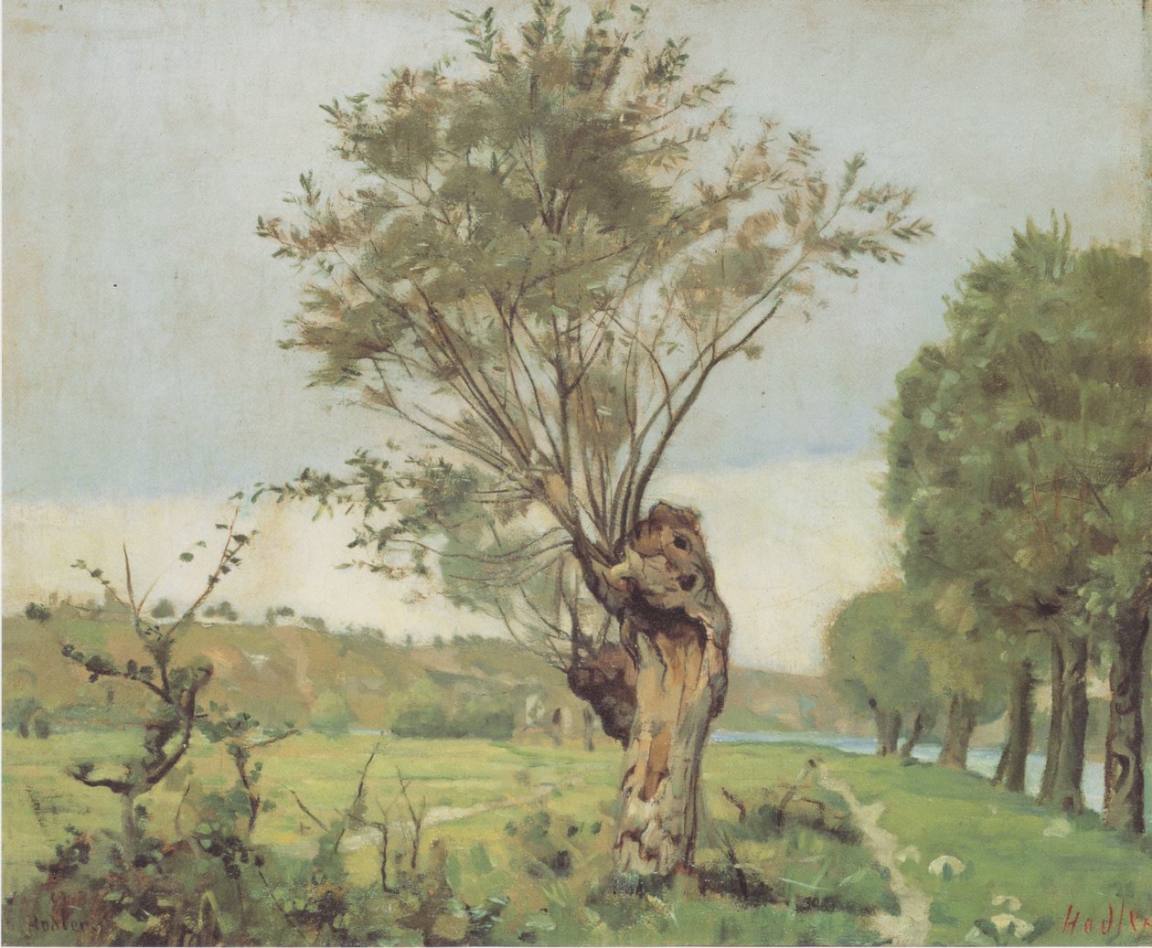 Willows on the Jonction nära Genève av Ferdinand Hodler