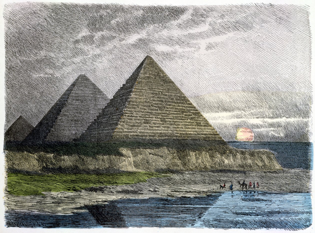 Pyramiderna i Giza, från en serie av 