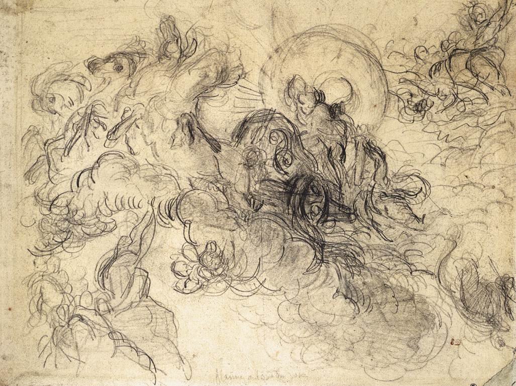 Apollo Slays Python av Ferdinand Victor Eugene Delacroix