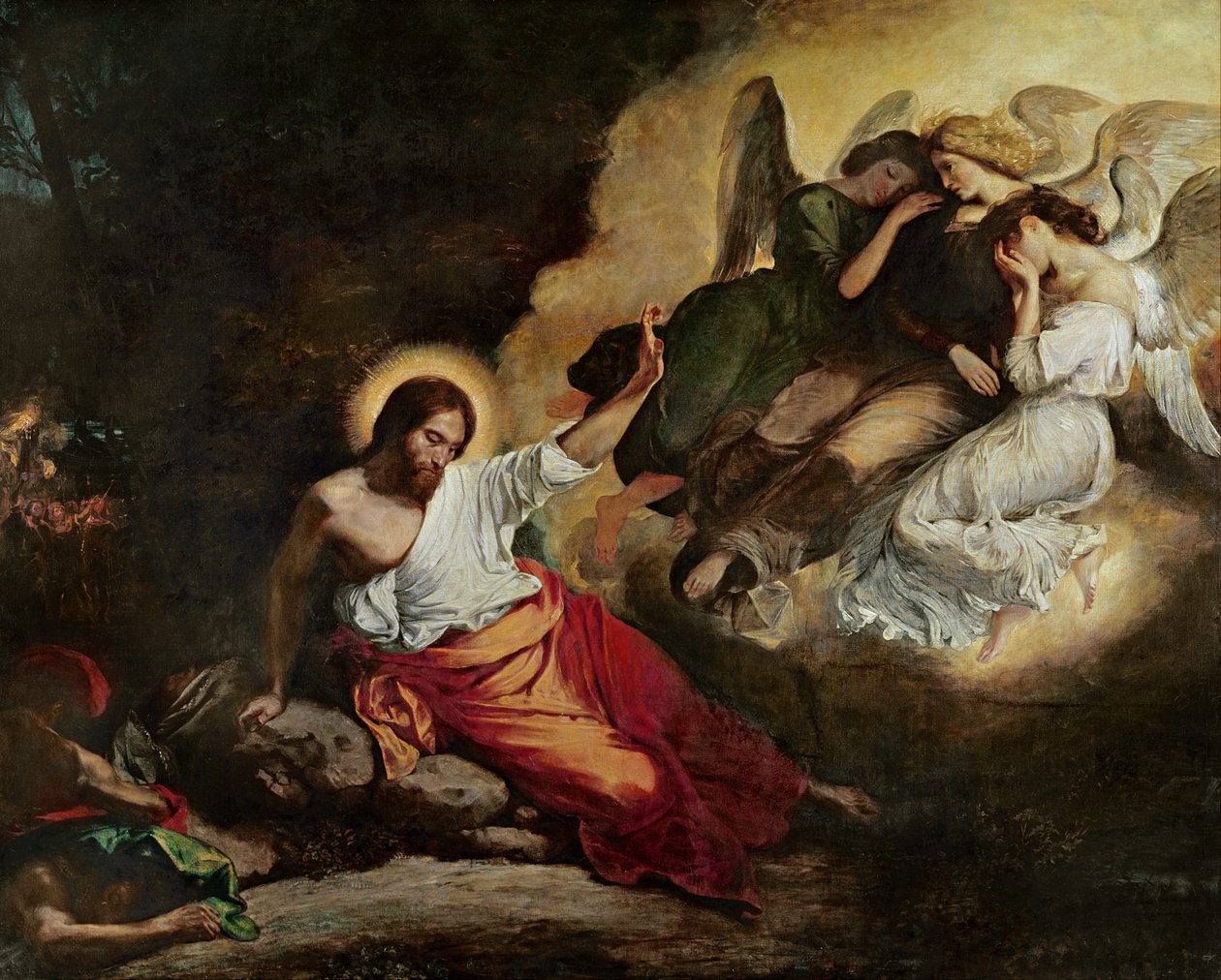 Kristus i Olivträdgården, 1827 av Ferdinand Victor Eugene Delacroix