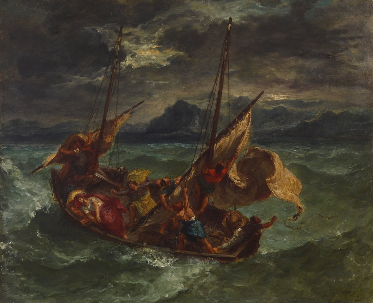 Kristus vid Galileiska sjön av Ferdinand Victor Eugene Delacroix