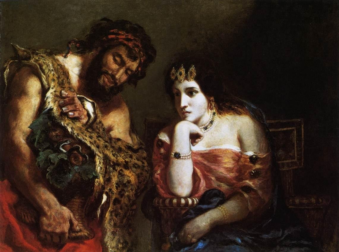 Cleopatra and the Peasant av Ferdinand Victor Eugene Delacroix