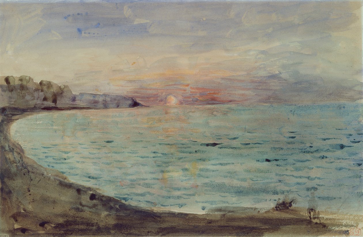Klippor nära Dieppe, 1852-55 av Ferdinand Victor Eugene Delacroix