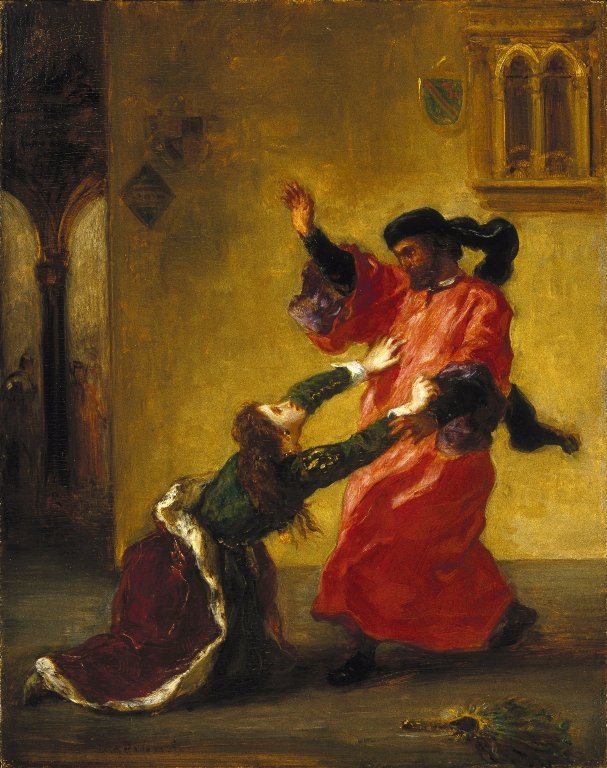 Desdemona Cursed by her Father  av Ferdinand Victor Eugene Delacroix