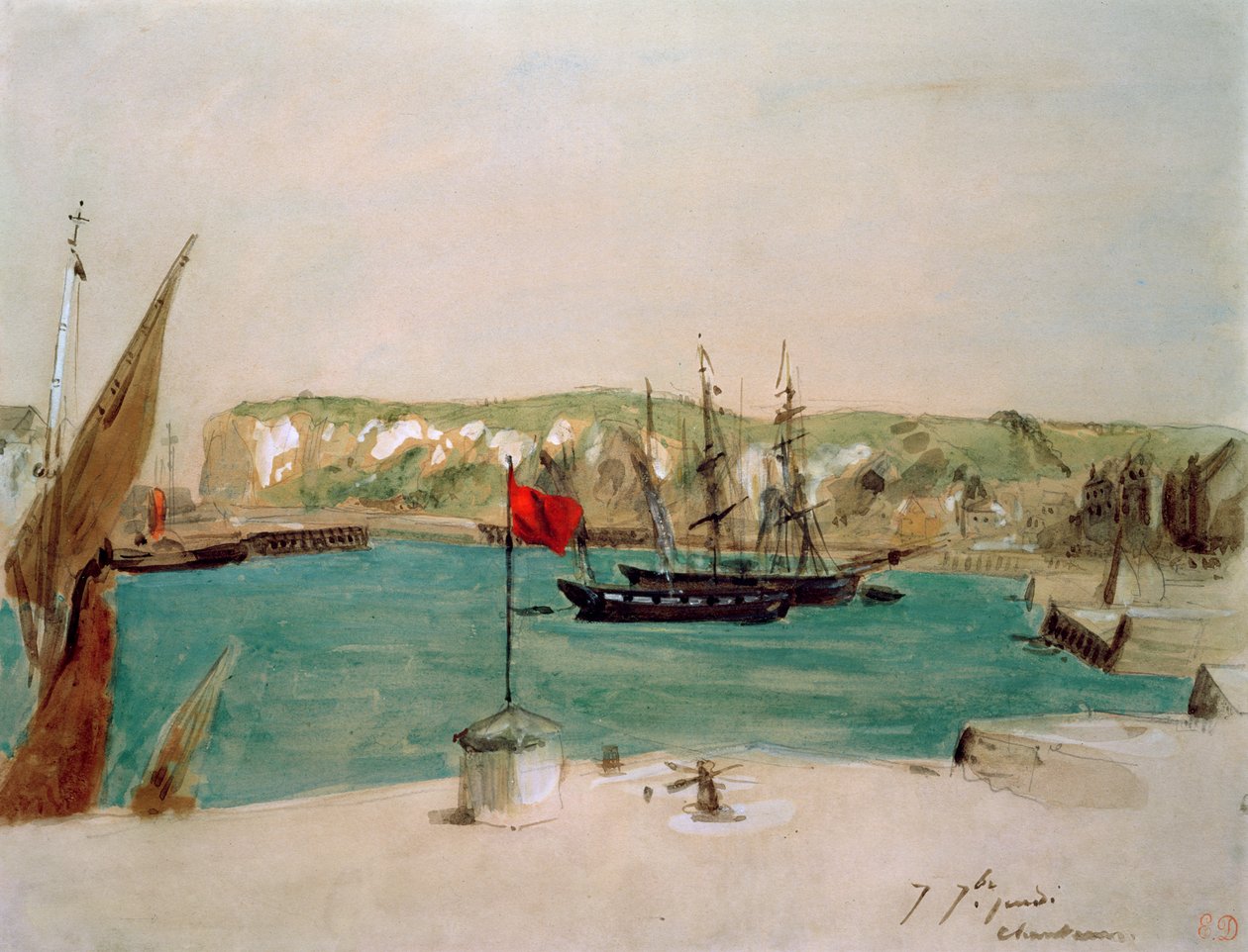 Dieppe: Duquesne kaj av Ferdinand Victor Eugene Delacroix