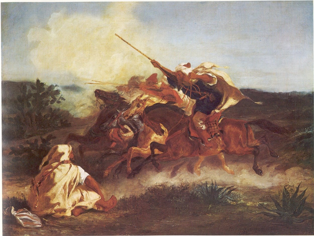 Fantasia arabe av Ferdinand Victor Eugene Delacroix