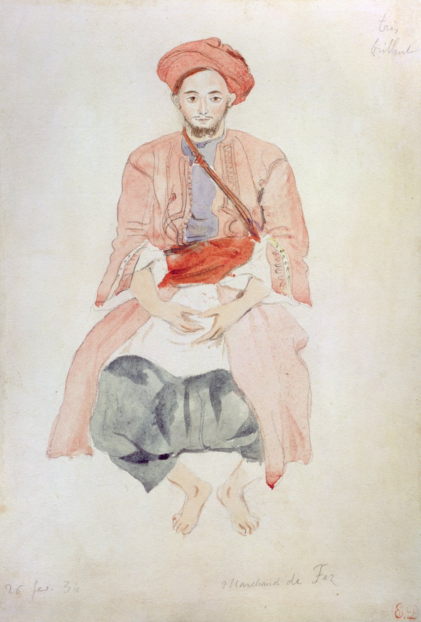 Fez-försäljaren, 1834 av Ferdinand Victor Eugene Delacroix