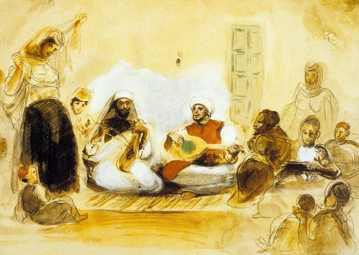 Judiska musiker, ca 1832 av Ferdinand Victor Eugene Delacroix