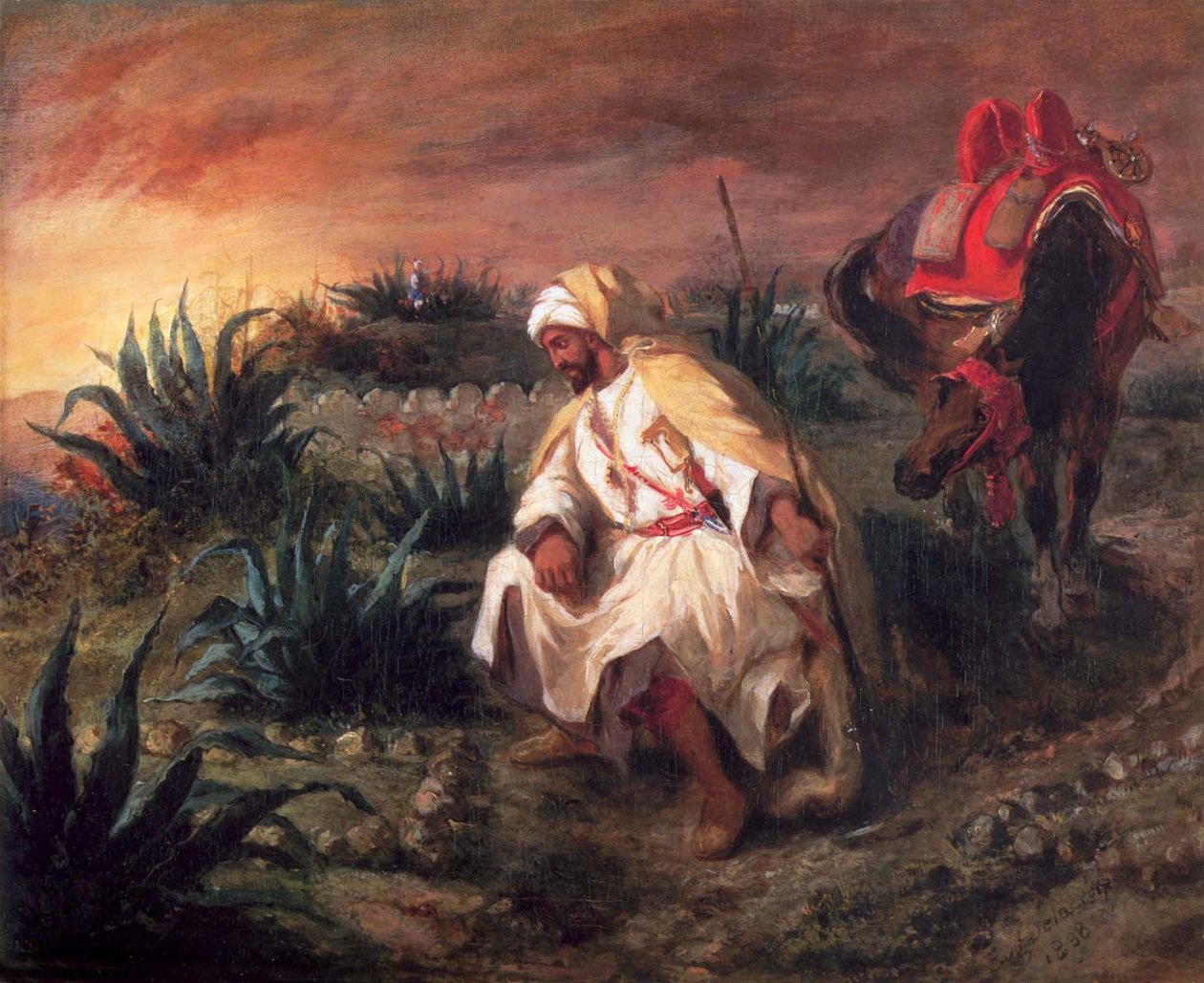 Araben vid graven av Ferdinand Victor Eugene Delacroix