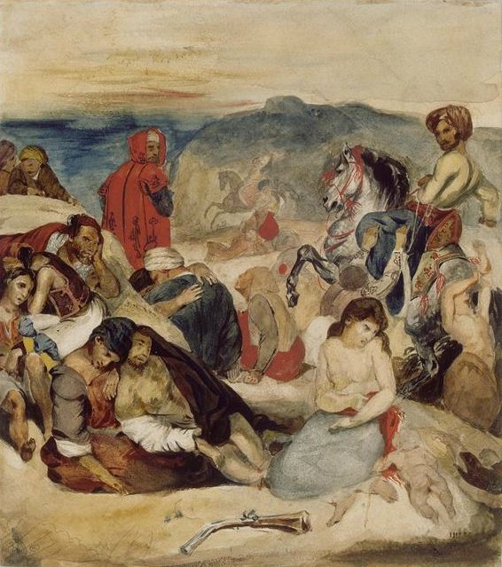 Massaker auf Chios  av Ferdinand Victor Eugene Delacroix