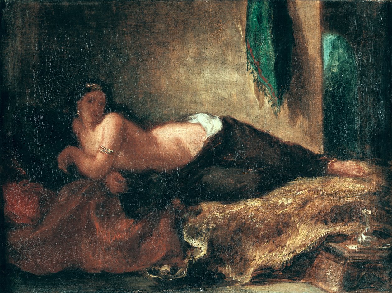 Odalisque Suede av Ferdinand Victor Eugene Delacroix