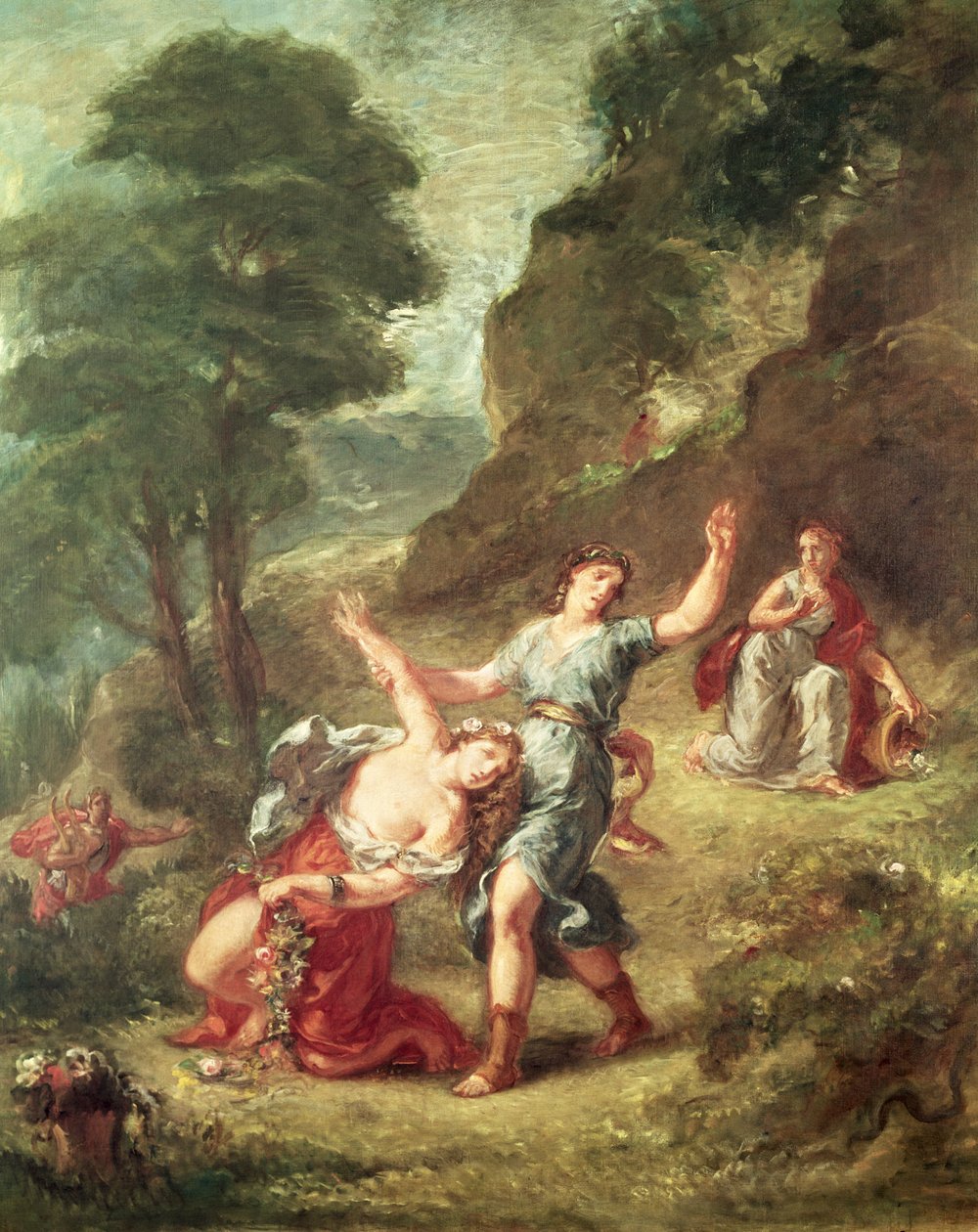 Orfeus och Eurydike, Spring från en serie av de fyra årstiderna, 1862 av Ferdinand Victor Eugene Delacroix