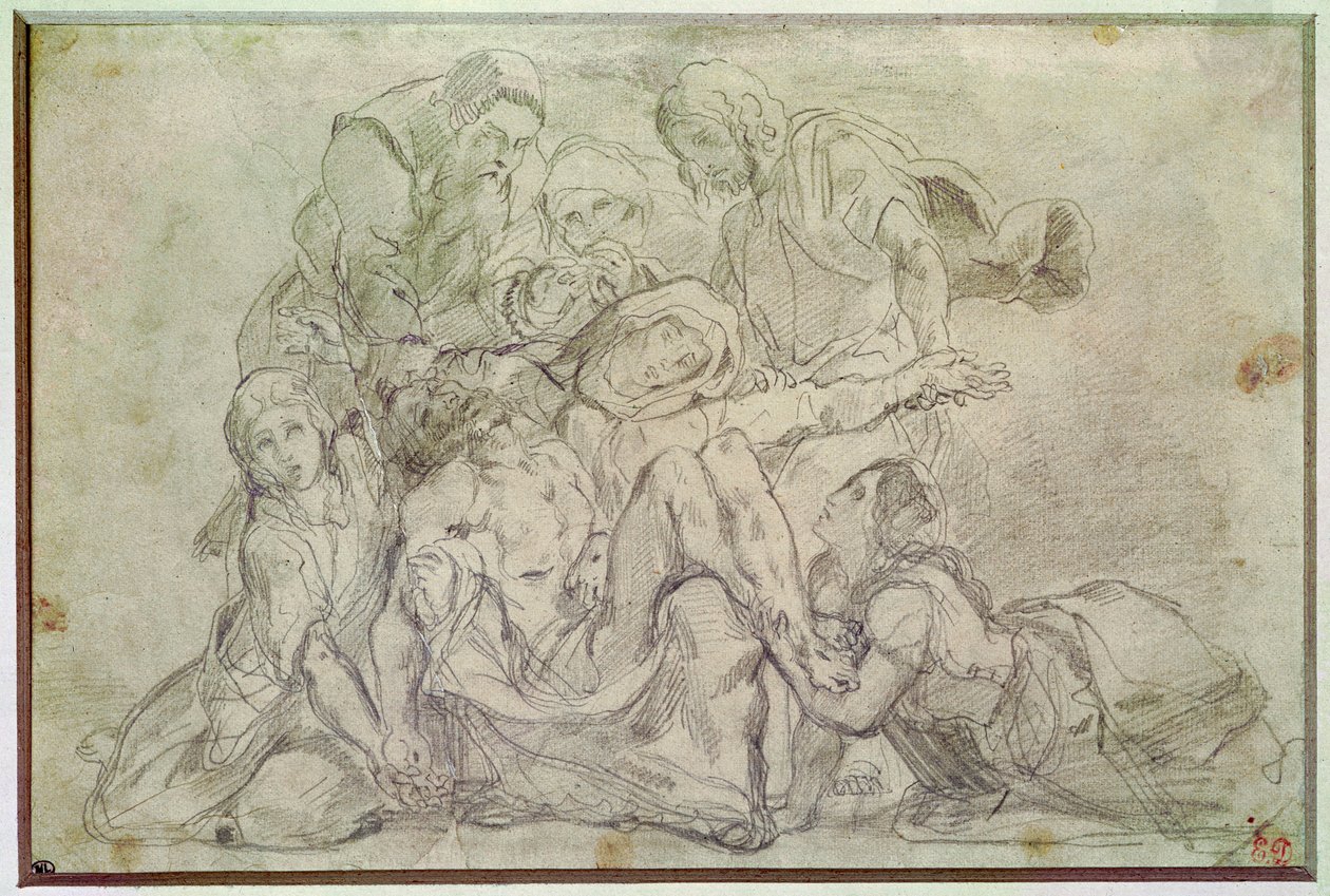Pieta av Ferdinand Victor Eugene Delacroix