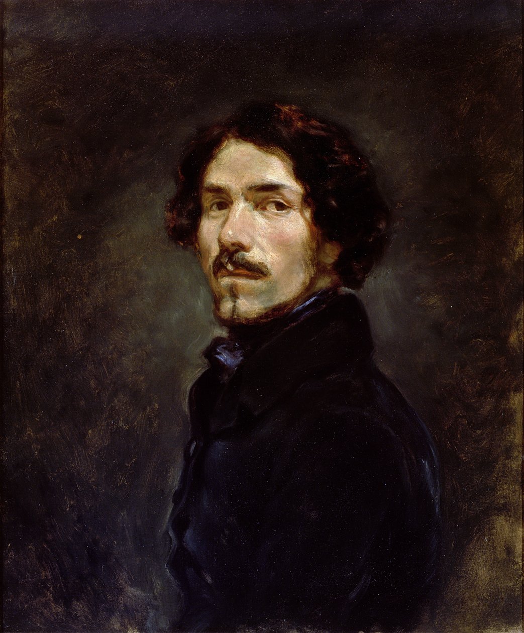 Selvportræt, ca. 1842 (se også 50061) swed av Ferdinand Victor Eugene Delacroix