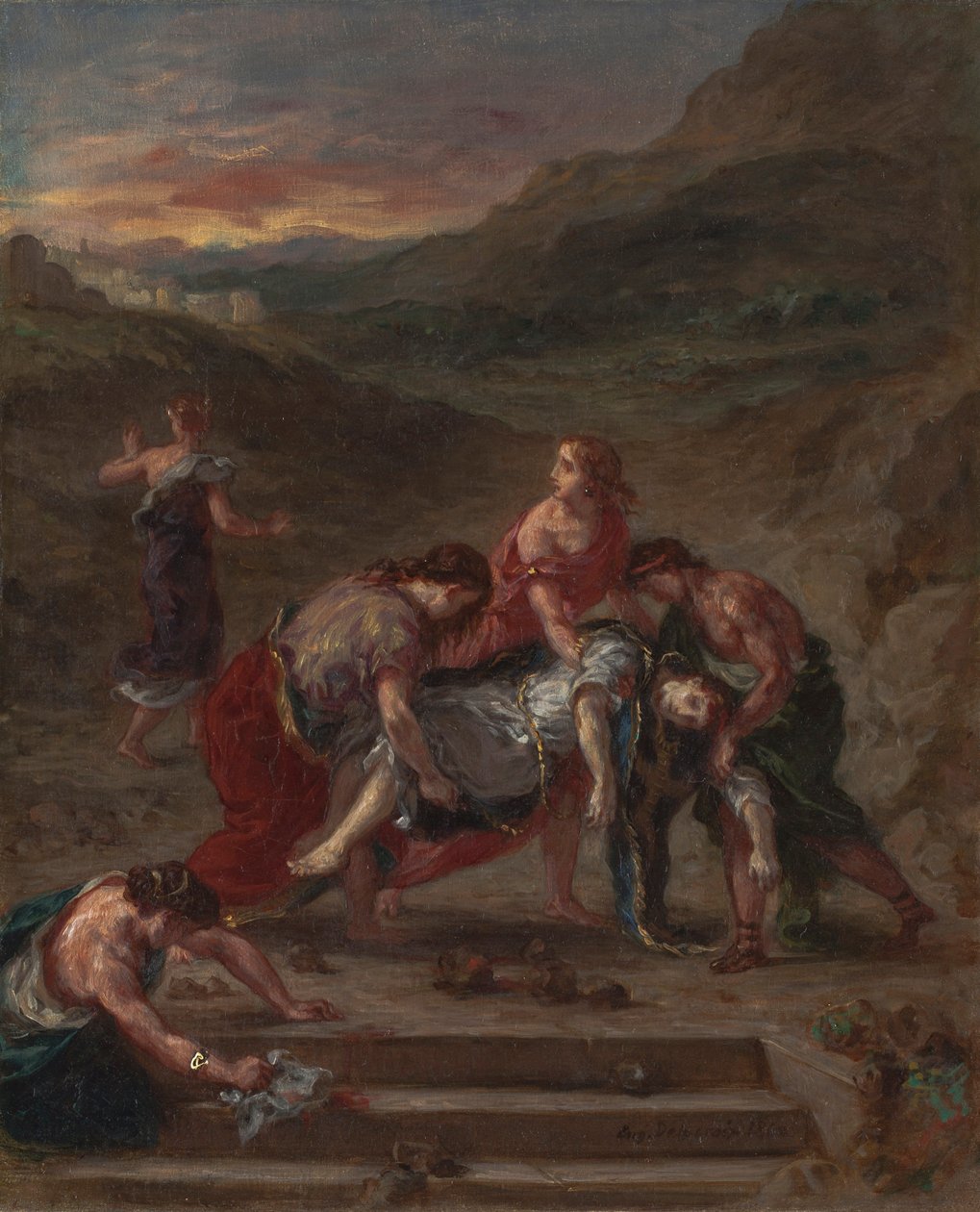 St. Stephen Borne Away av sina lärjungar, 1862 av Ferdinand Victor Eugene Delacroix