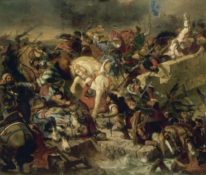 The Battle of Taillebourg av Ferdinand Victor Eugene Delacroix