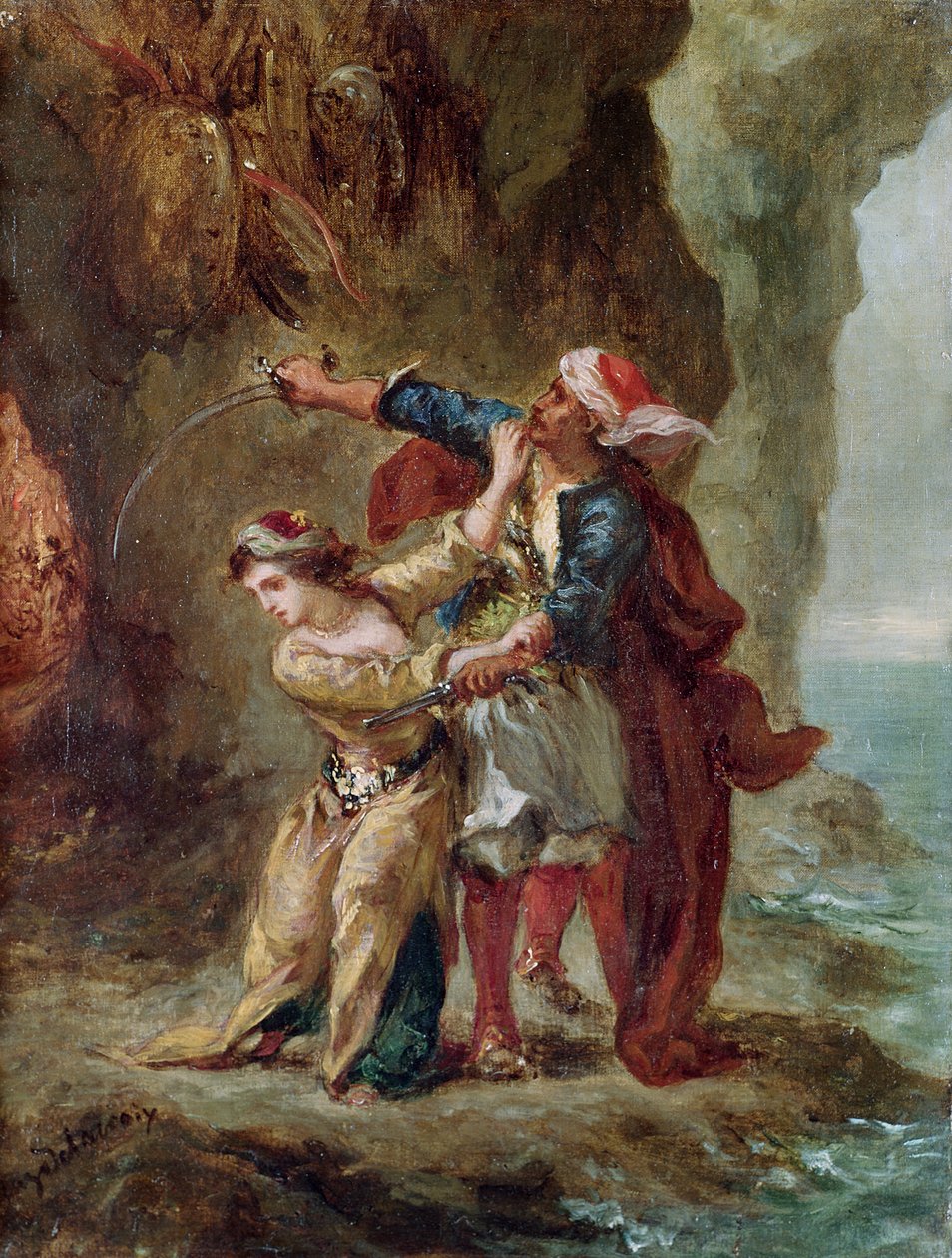 Bruden från Abydos, 1843 av Ferdinand Victor Eugene Delacroix