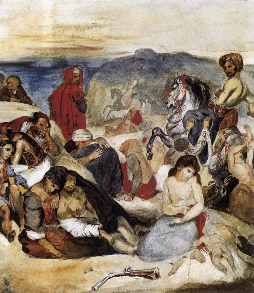The Massacre of Chios av Ferdinand Victor Eugene Delacroix