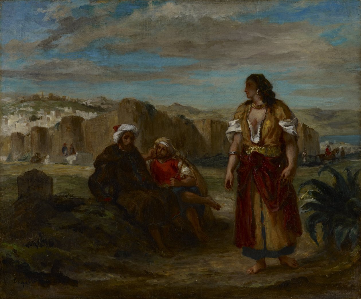 Vue de Tanger av Ferdinand Victor Eugene Delacroix