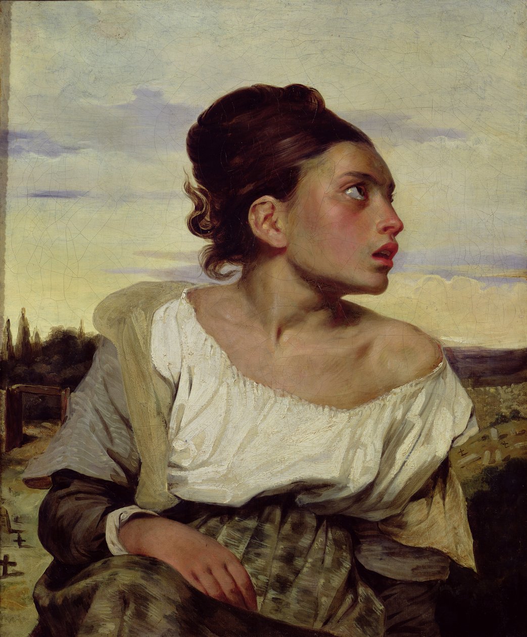 Ung föräldralös på kyrkogården, 1824 av Ferdinand Victor Eugene Delacroix