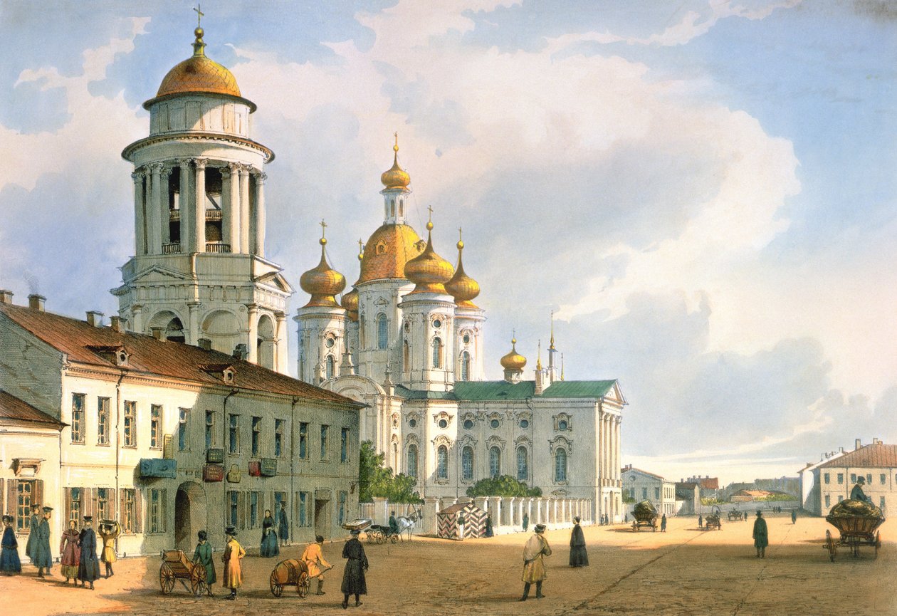 Jungfrun av Vladimir-kyrkan i St Petersburg, c.1840 av Ferdinand Victor Perrot
