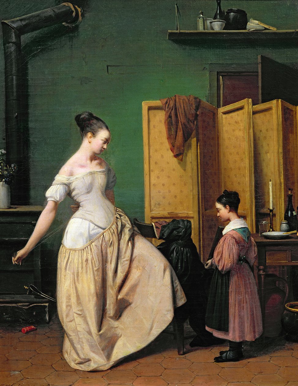 Kvinna vid hennes toalett, 1835 av Ferdinand Wachsmuth