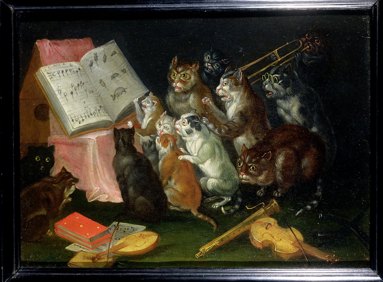 En musikalisk samling av katter av Ferdinand van Kessel