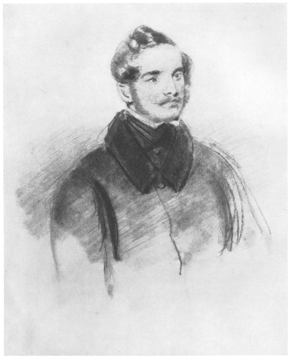 Studie på oljebild Porträtt av Friedrich von Boxberg av Louis Ferdinand von Rayski