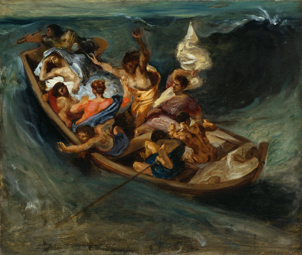 Christ on the Sea of Galilee av Ferdinand Victor Eugene Delacroix