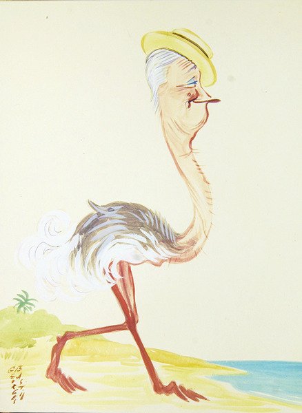Maurice Chevalier (akvarell på papper) av Ferdinand  Misti Mifliez