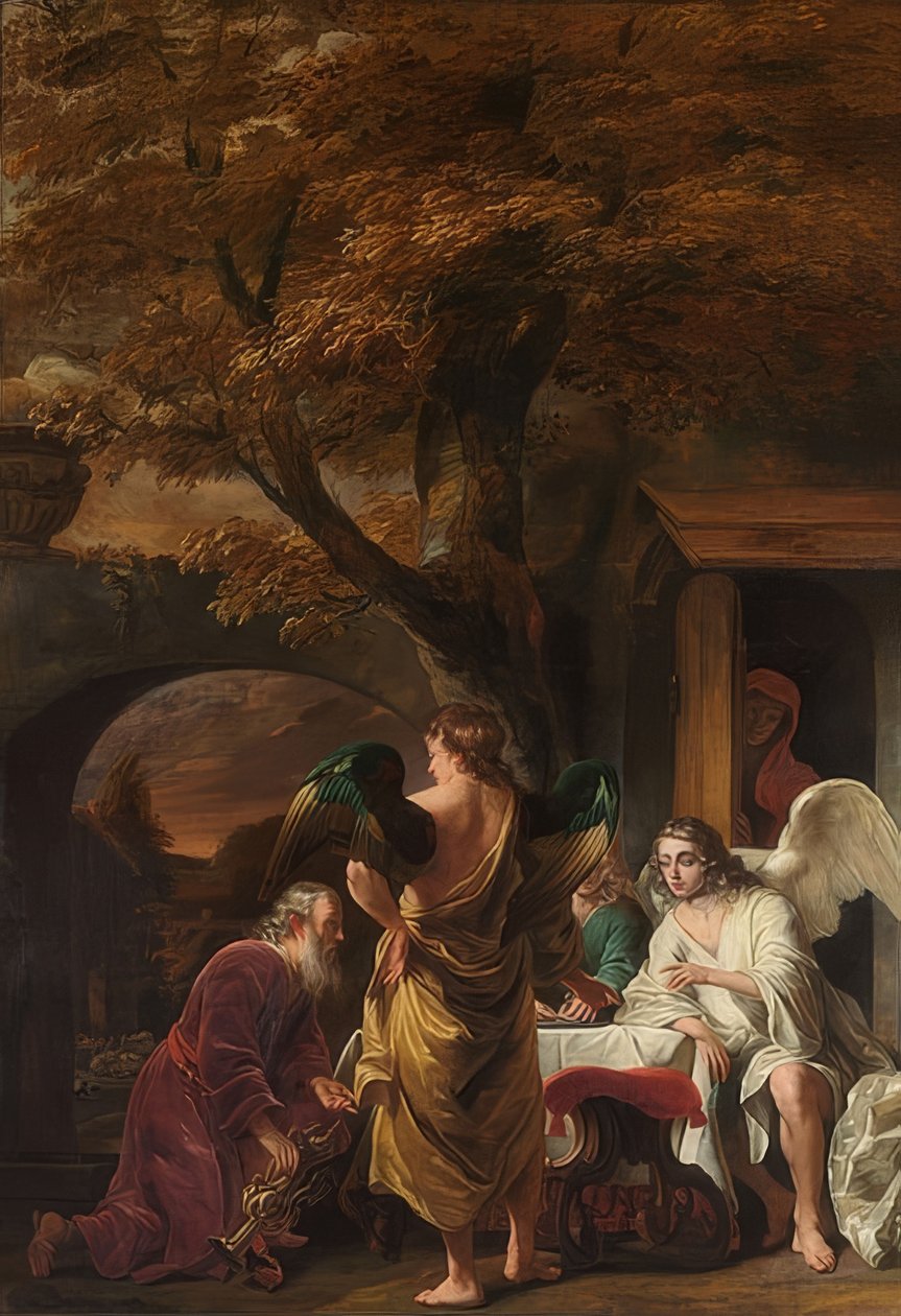 Abraham och de tre änglarna. 1660-63 av Ferdinand Bol