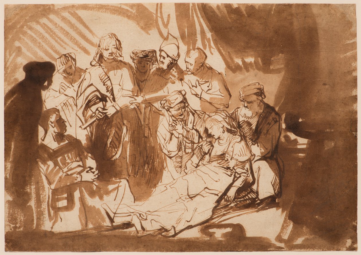 Christus und die Tochter des Jairus av Ferdinand Bol