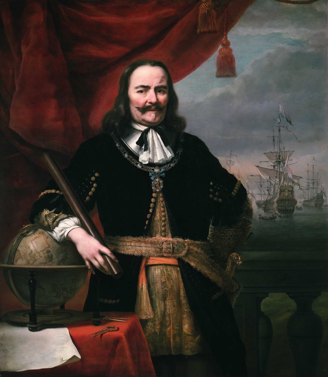 Amirallöjtnant Michiel de Ruyter (1607-1676) av Ferdinand Bol