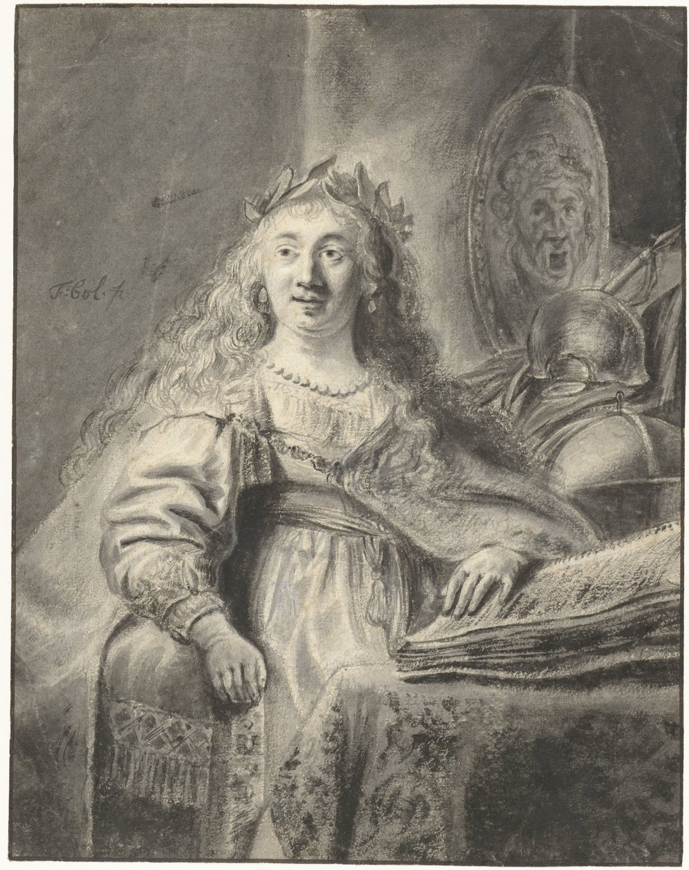 Minerva i sin studerkammare av Ferdinand Bol