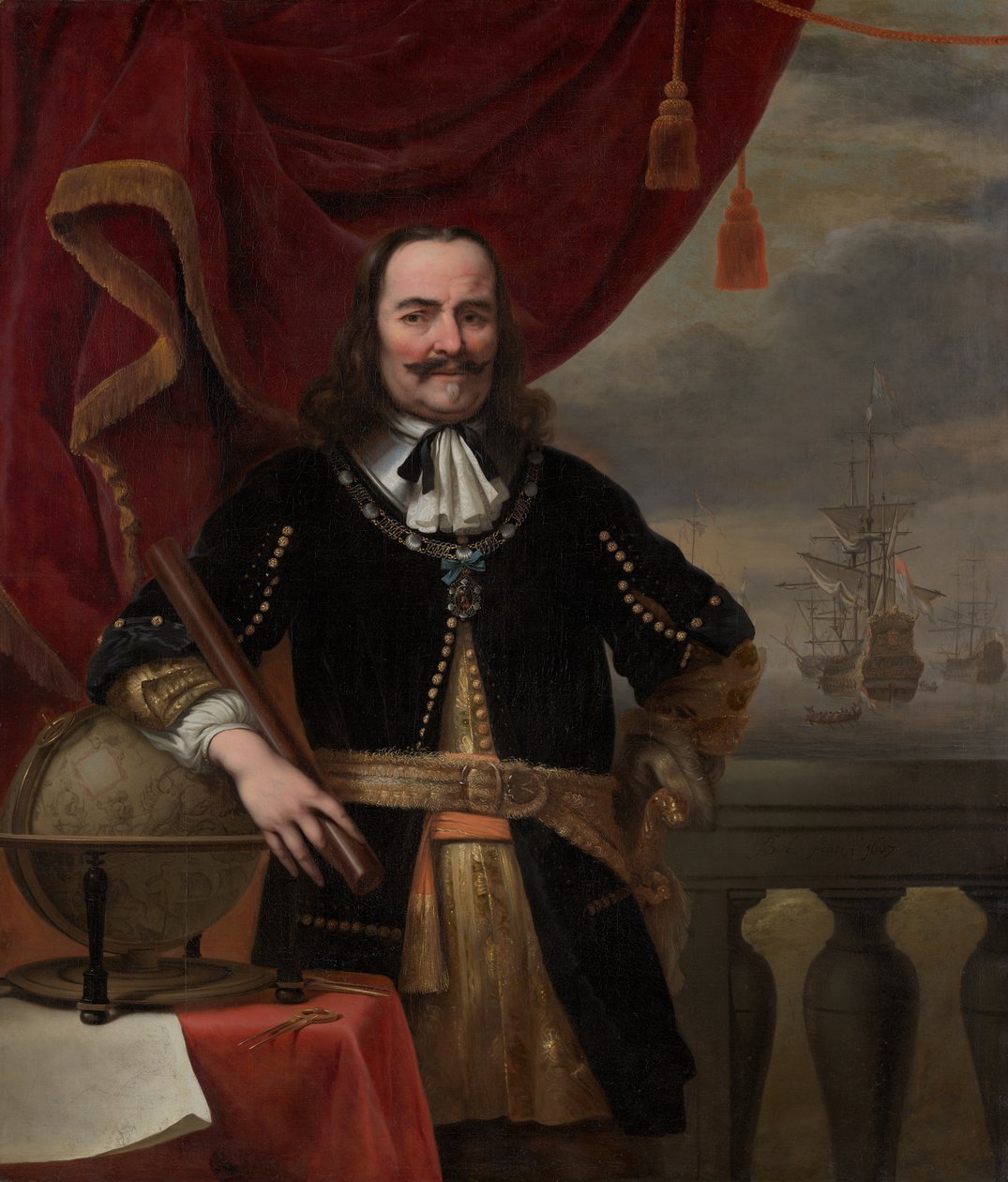 Porträtt av Michiel de Ruyter (1607-1676) av Ferdinand Bol