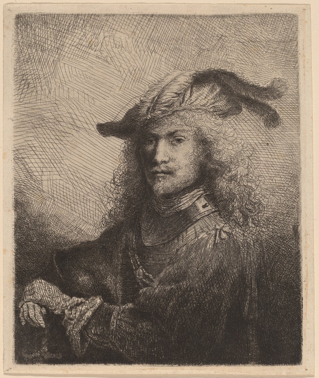 Porträtt av en officer av Ferdinand Bol