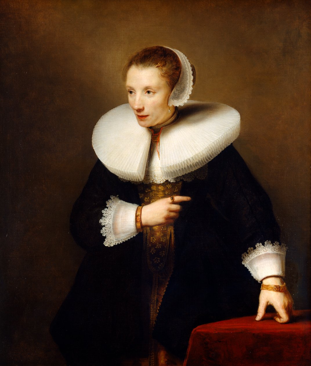 Porträtt av en okänd kvinna, ca 1642-44 (olja på duk) av Ferdinand Bol