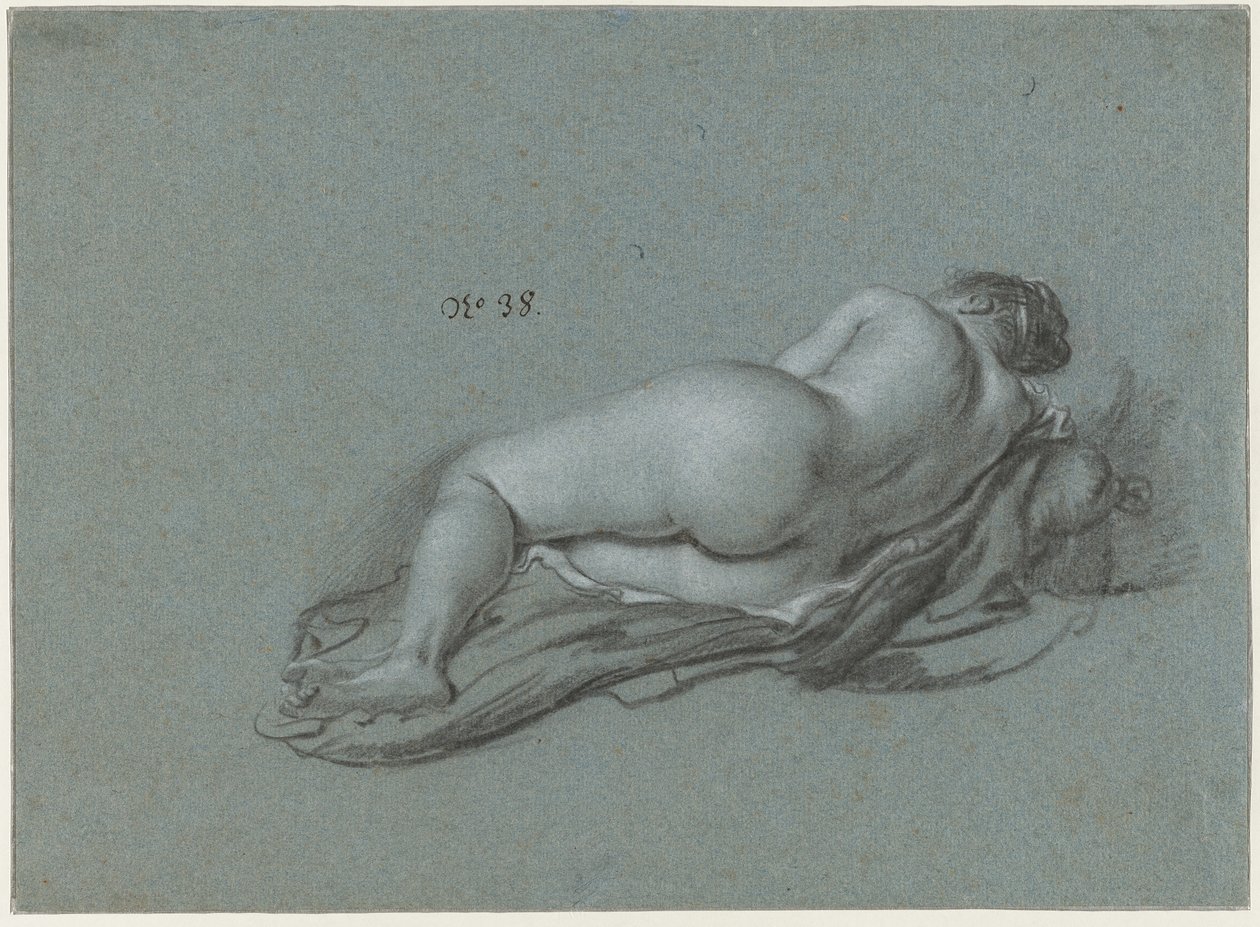 Liggande kvinnlig nakenbild av Ferdinand Bol
