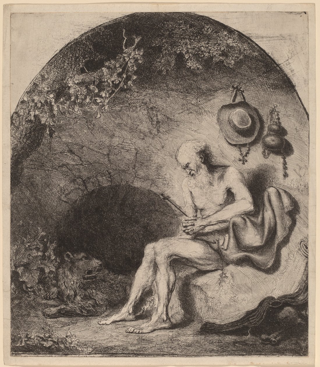 Saint Hieronymus i grottan av Ferdinand Bol
