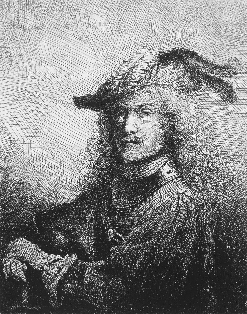 Självporträtt, känd som den unge krigaren av Ferdinand Bol