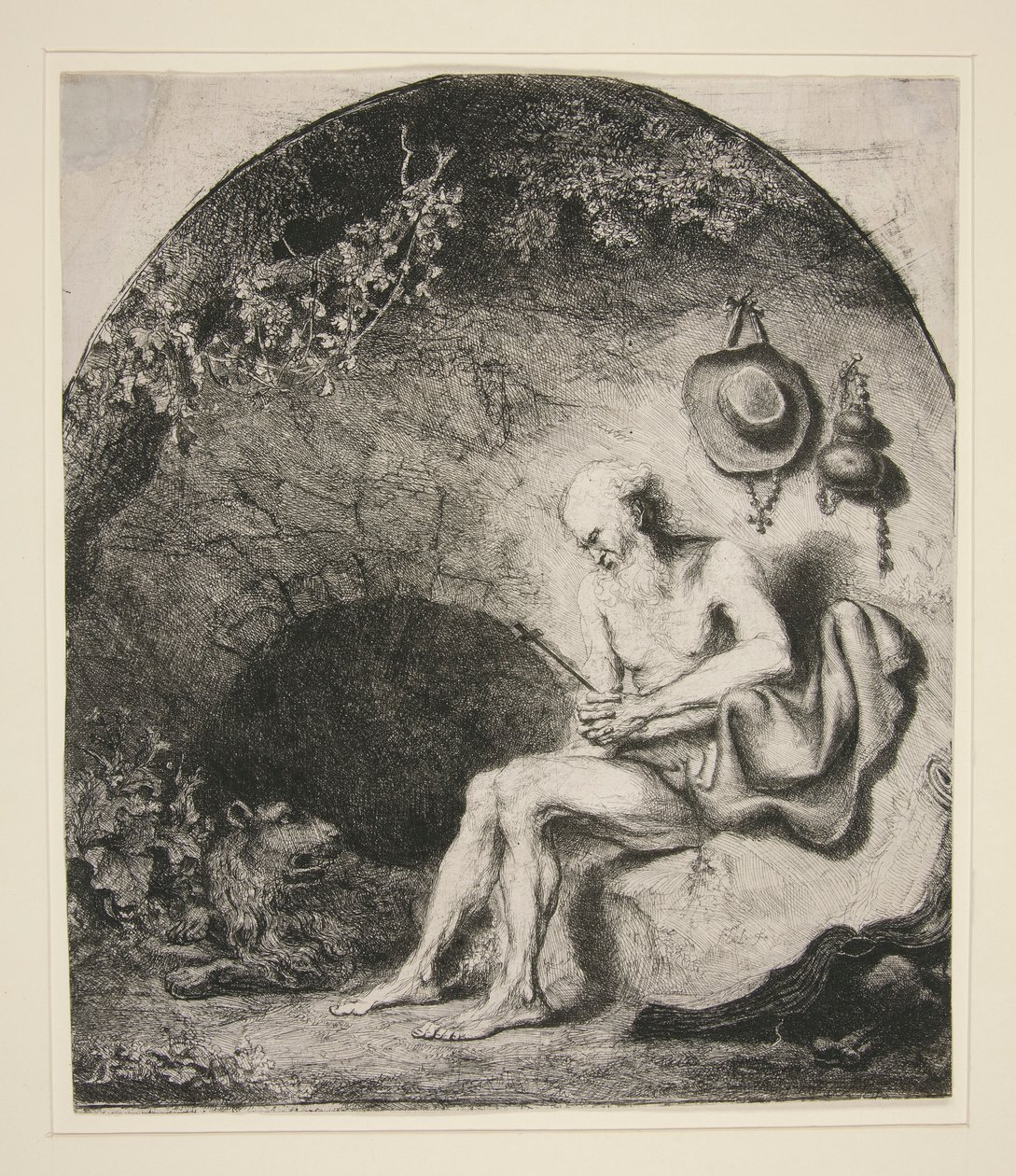 St. Hieronymus i grottan av Ferdinand Bol