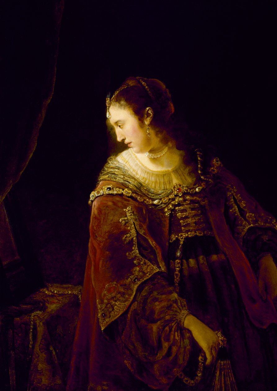 Kvinna vid hennes toalettbord, ca 1645 (olja på duk) av Ferdinand Bol