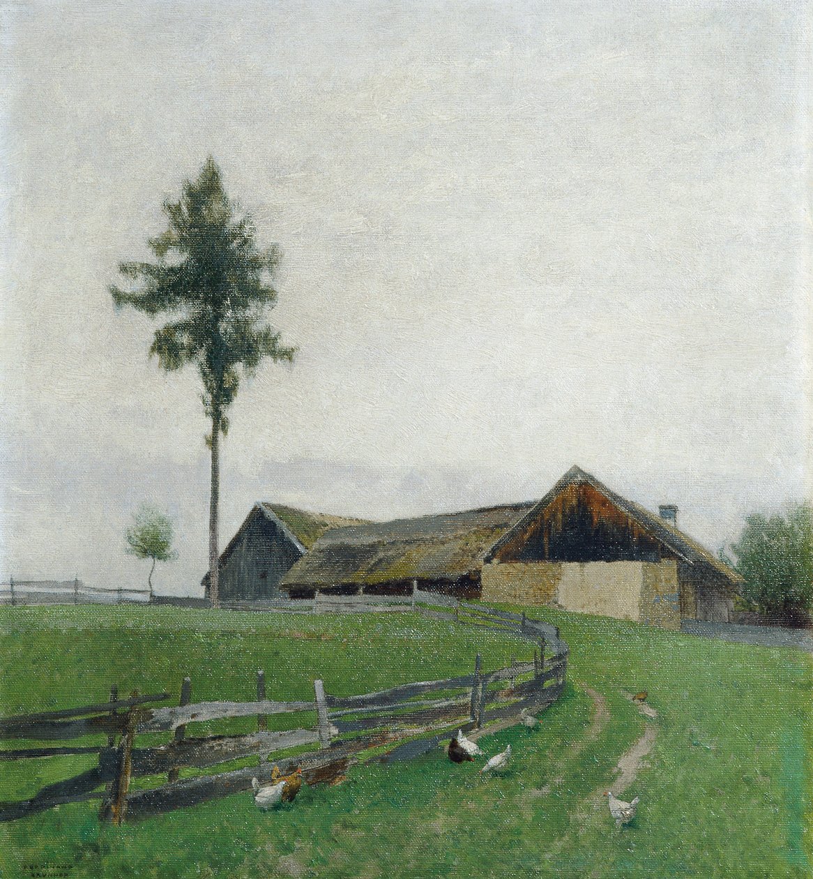 Gård nära Zwettl av Ferdinand Brunner