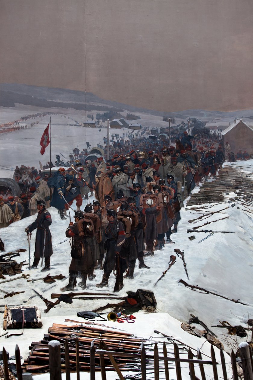 Bourbaki Panorama av Ferdinand & Castres Edouard (1838-1902) Hodler
