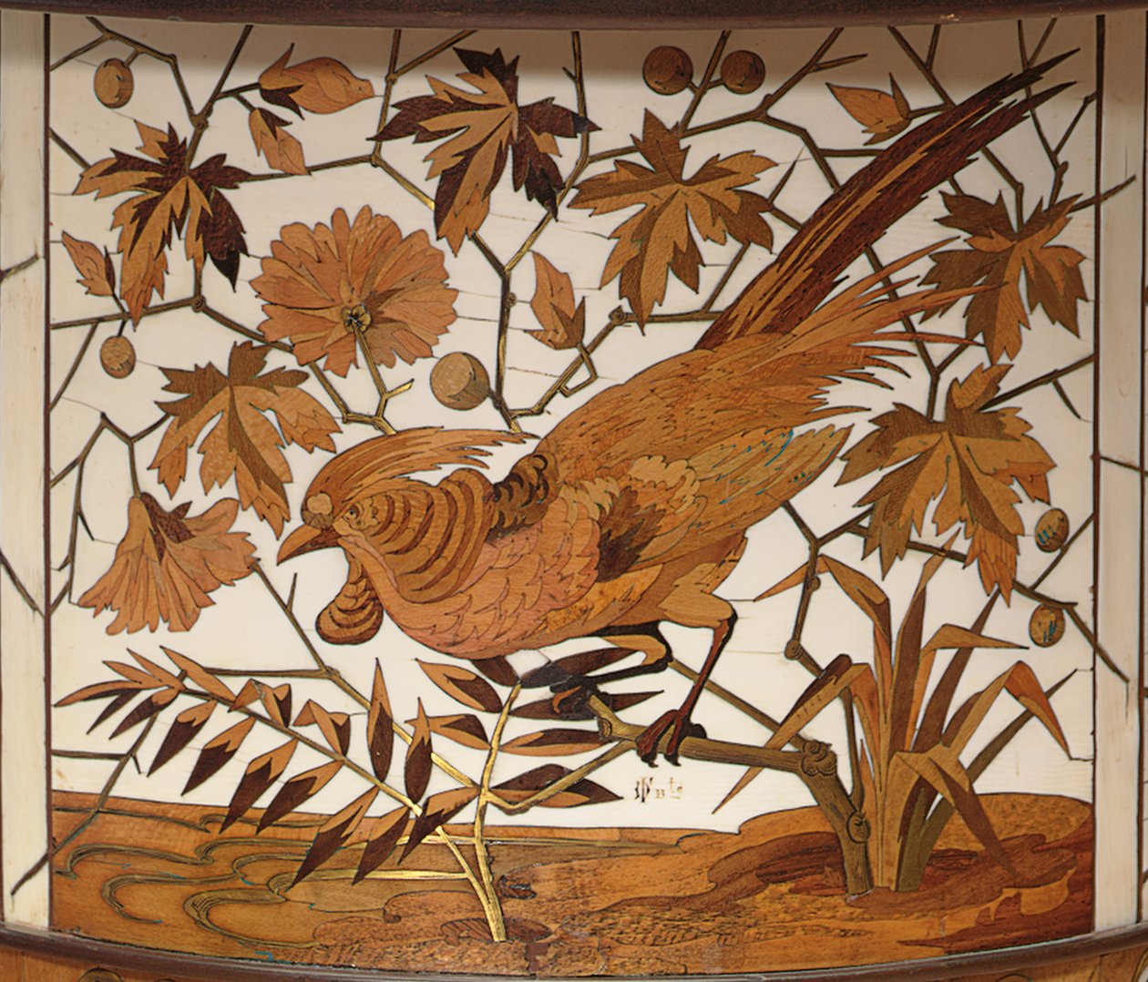 Detalj av en cachepot, Maison Giroux, sista fjärdedelen av 1800-talet av Ferdinand Duvinage