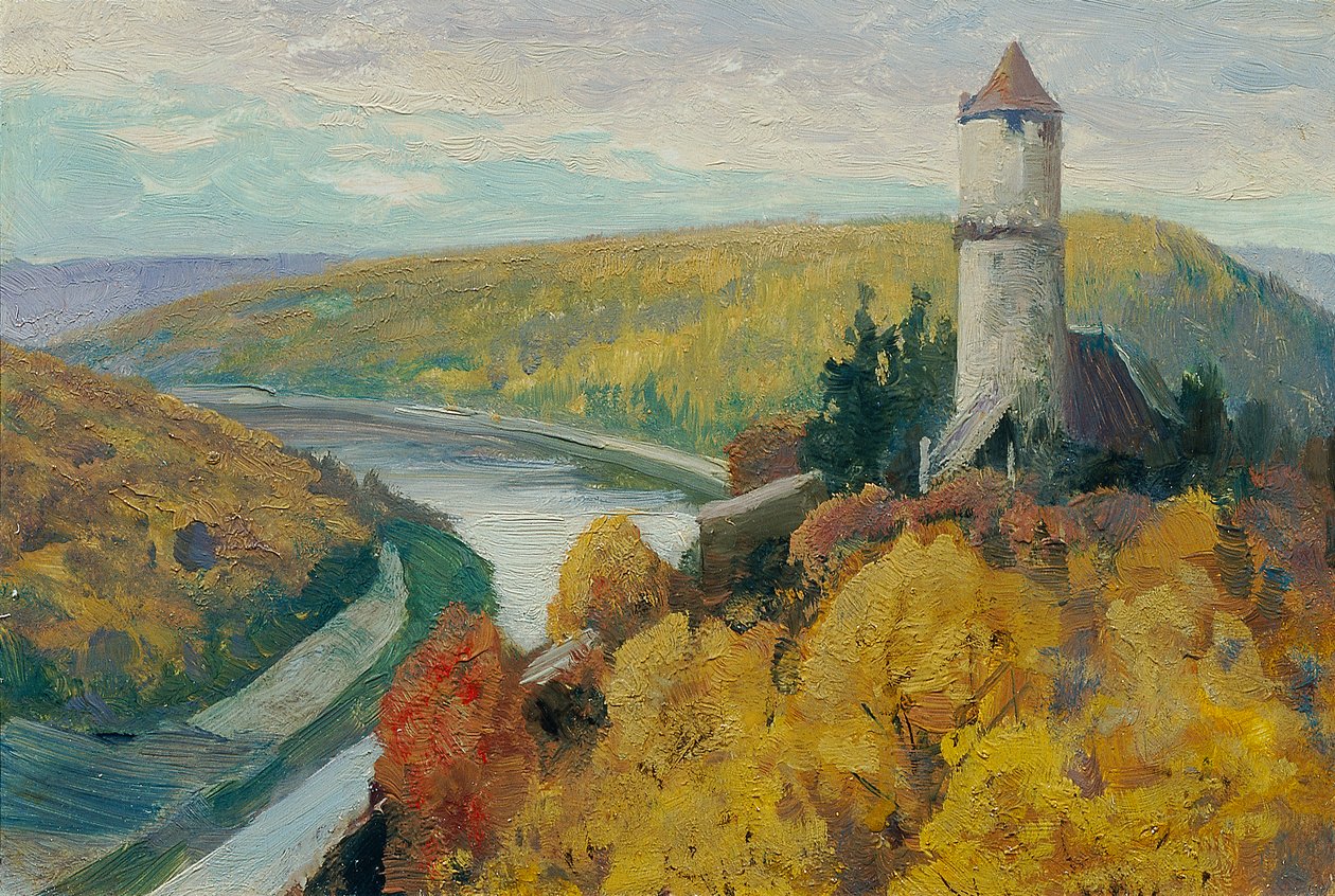 Vltava (från portföljen "16 vyer av tjeckiska landskap 