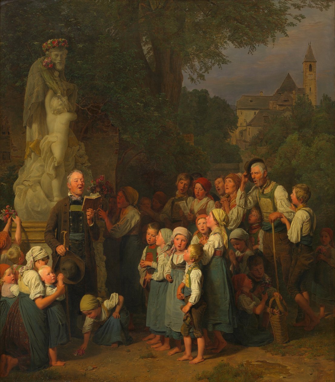 Vördnaden av den helige Johannes (Johannesandakt) av Ferdinand Georg Waldmüller